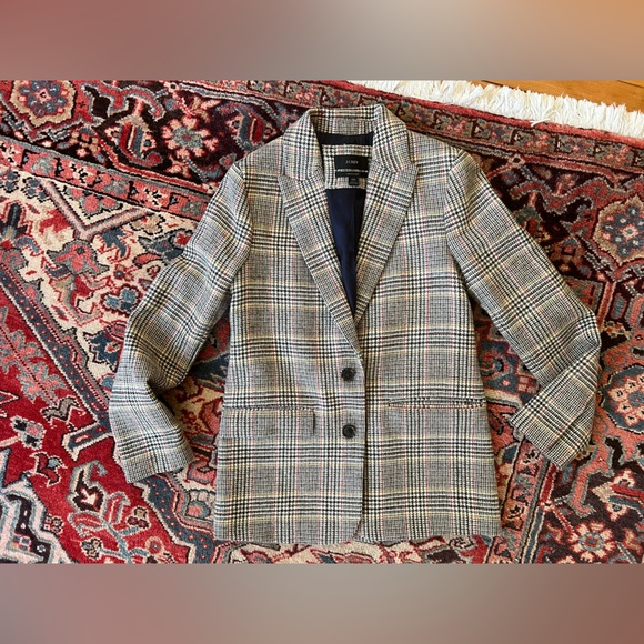 J Crew Sommerset blazer in glen plaid English wool— Women’s 00 - Picture 2 of 14